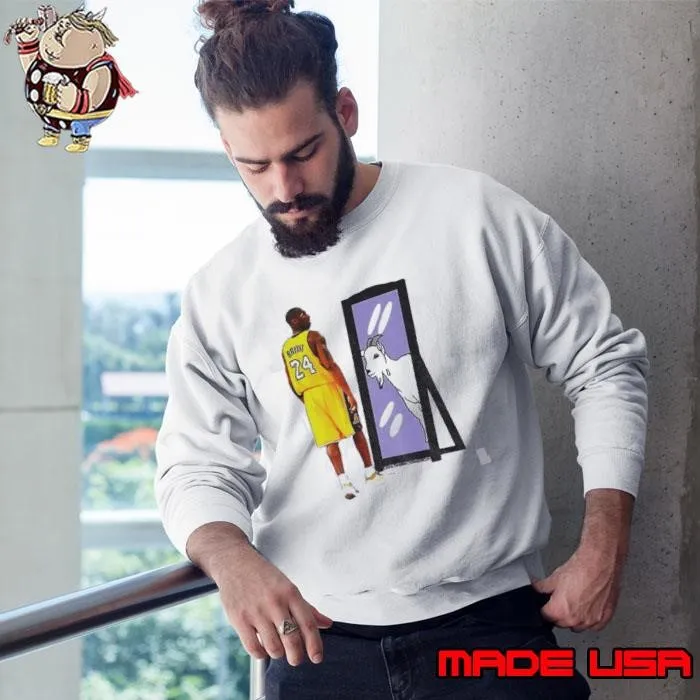 Kobe Bryant Bean Los Angeles Lakers NBA Basketball mirror Goat cartoon shirt