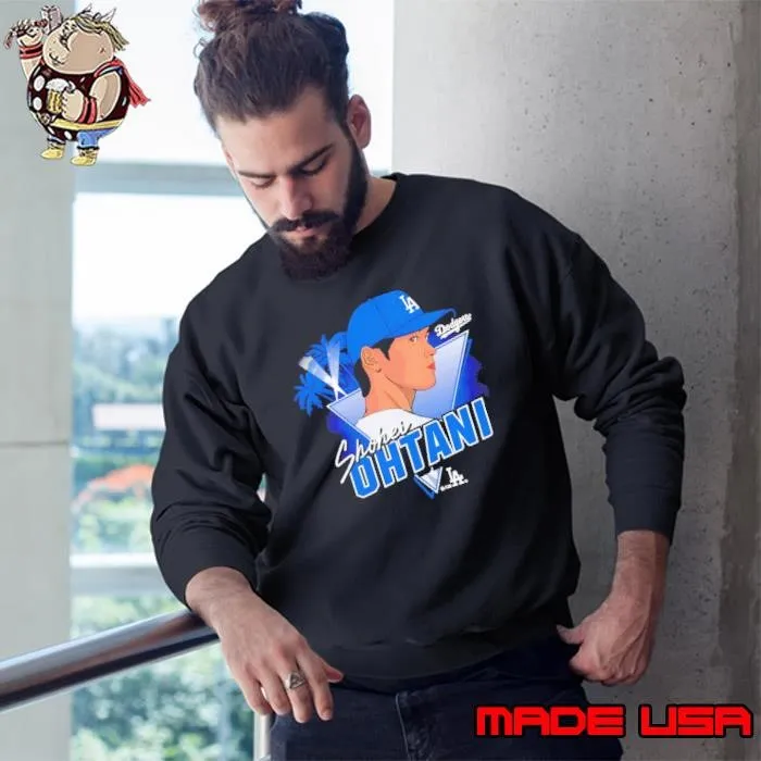 Shohei Ohtani Player Los Angeles Dodgers Caricature Sweatshirt