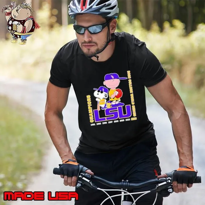 The Peanuts Characters LSU Tigers 2025 College World Series Champions Unisex