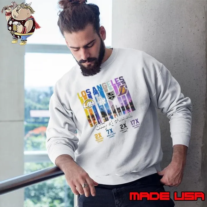 Los Angeles Retro Skyline Sports Teams City of Angels Sweatshirt