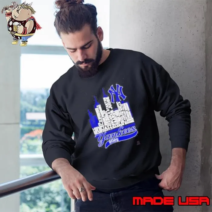 New York Yankees 2025 skyline name Sweatshirt