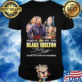 44 years of 1976 2020 blake shelton thank you for the memories signature shirt