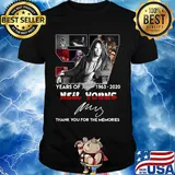 57 years of 1963-2020 neil young signature thank you for the memories shirt