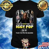 60 years of Iggy Pop 1960-2020 signature thank you for the memories shirt