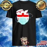Apple Nurse Georgia Flag Covid-19 shirt