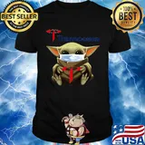 Baby Yoda face mask hug Transocean shirt