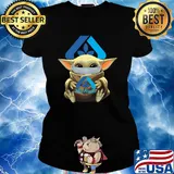 Baby Yoda hug Albertsons mask s Ladies tee