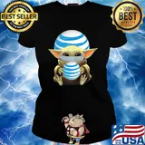 Baby Yoda hug AT&T mask s Ladies tee