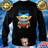 Baby Yoda hug Chevron mask s Sweater