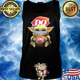 Baby Yoda hug Dairy queen mask s Tank top