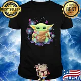 Baby Yoda Hug Dandelion Flower shirt