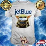 Baby yoda hug jetblue covid-19 shirt