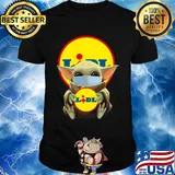 Baby Yoda hug Lidl mask shirt