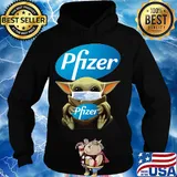 Baby yoda hug Phzer Mask Covid-19 s Hoodie