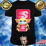 Baby Yoda hug Speedway Mask shirt