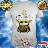 Baby Yoda mask hug Anglogold ashanti shirt