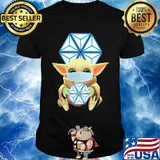 Baby Yoda mask hug Bristol Myers Squibb shirt