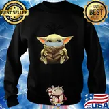 Baby Yoda mask hug CNA s Sweater