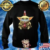 Baby Yoda mask hug Dr Pepper s Sweater