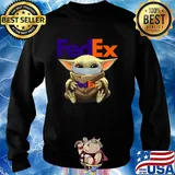 Baby Yoda mask hug Fedex s Sweater