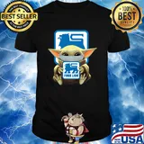 Baby Yoda mask hug Food Lion shirt