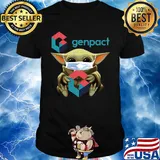 Baby Yoda mask hug Genpact shirt