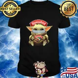 Baby Yoda mask hug Hannaford shirt