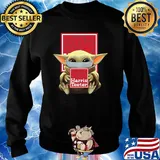 Baby Yoda mask hug Harris Teeter s Sweater