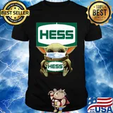 Baby Yoda mask hug Hess shirt