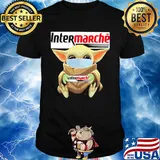 Baby Yoda mask hug Intermarche shirt
