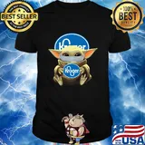 Baby Yoda mask hug Kroger shirt