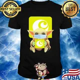 Baby Yoda mask hug Ocado shirt