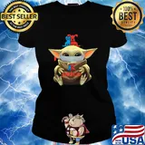 Baby Yoda mask hug Petco s Ladies tee