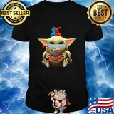Baby Yoda mask hug Petco shirt