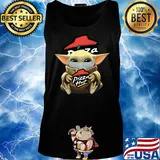 Baby Yoda mask hug Pizza hut s Tank top