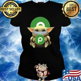 Baby Yoda mask hug Publix s Ladies tee