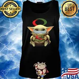 Baby Yoda mask hug Quiznos MMM...Toasty s Tank top