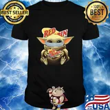 Baby Yoda mask hug Red Robin America's gourmet Burgers and spirits shirt