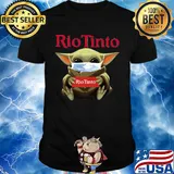Baby Yoda mask hug Rio Tinto shirt