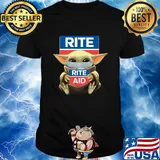 Baby Yoda mask hug Rite Aid shirt