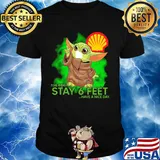 Baby Yoda mask hug Royal Dutch Shell please remember stay 6 feet have a nice day shirt