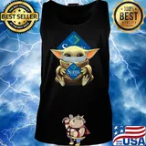 Baby Yoda mask hug Sam's club s Tank top