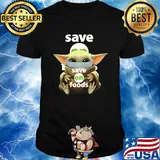 Baby Yoda mask hug Save on Foods shirt