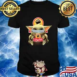 Baby Yoda mask hug Shop Rite shirt