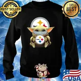Baby Yoda mask hug Steelers s Sweater
