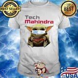 Baby Yoda mask hug Tech Mahindra shirt