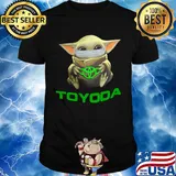 Baby yoda mask hug toyoda logo shirt
