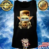 Baby Yoda mask hug UPS s Tank top