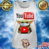 Baby yoda mask hug Youtube s Tank top