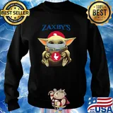 Baby Yoda mask hug Zaxby's s Sweater